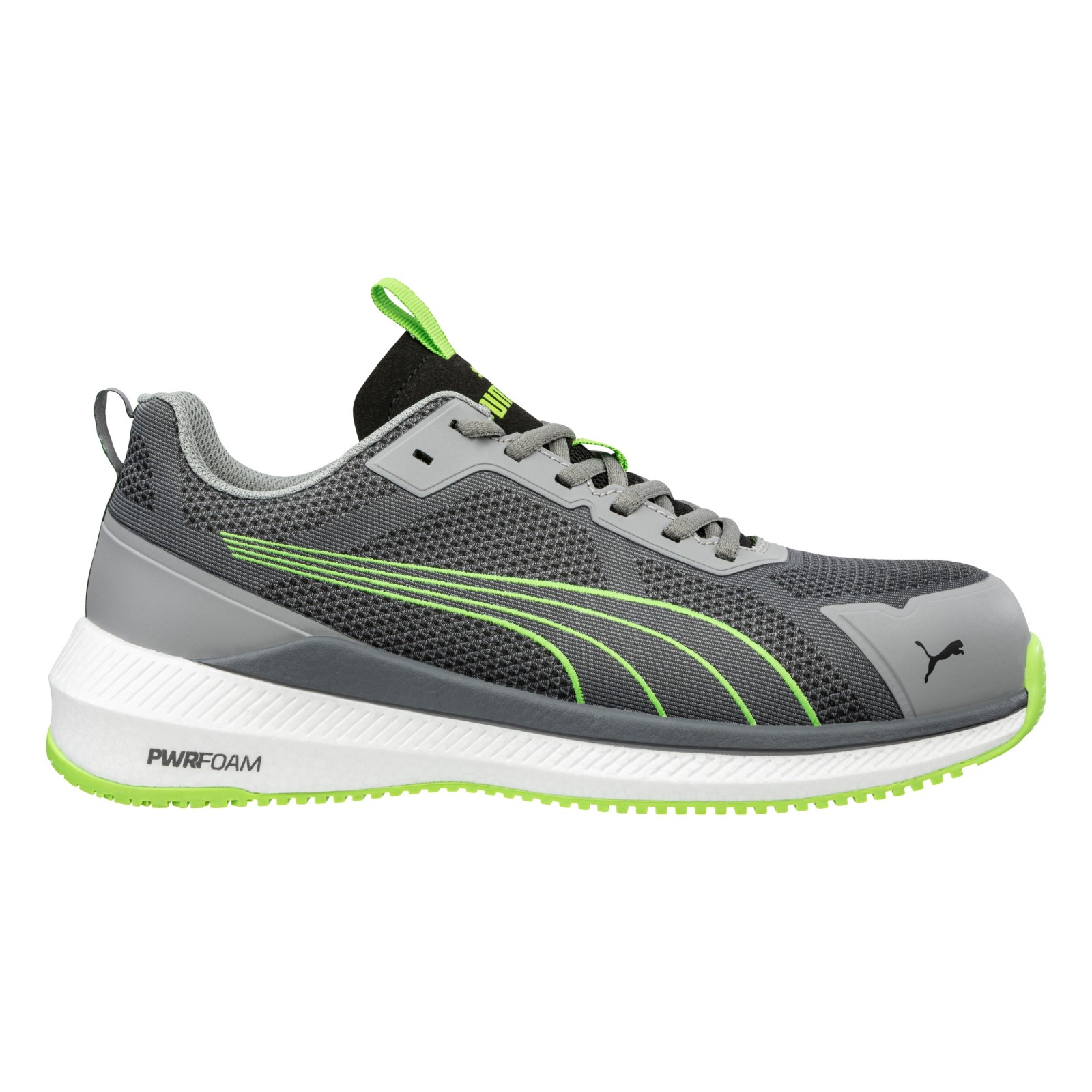 Pantofi de protecție pentru bărbați, cu talpă anti-derapantă, Puma Slide Grey/Green S1PS ESD FO HRO SR