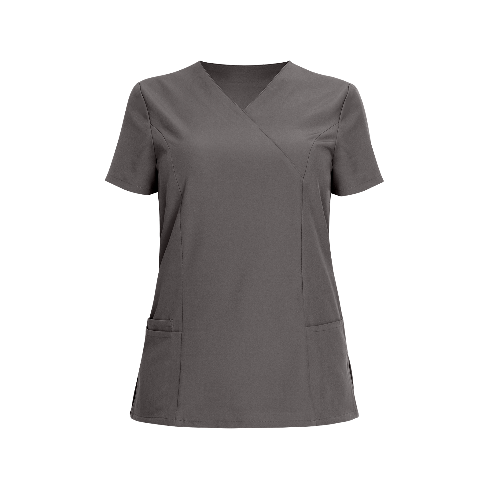 Tunică medicală de damă, gri, cu mânecă scurtă, flexibilă, Nobby Grey