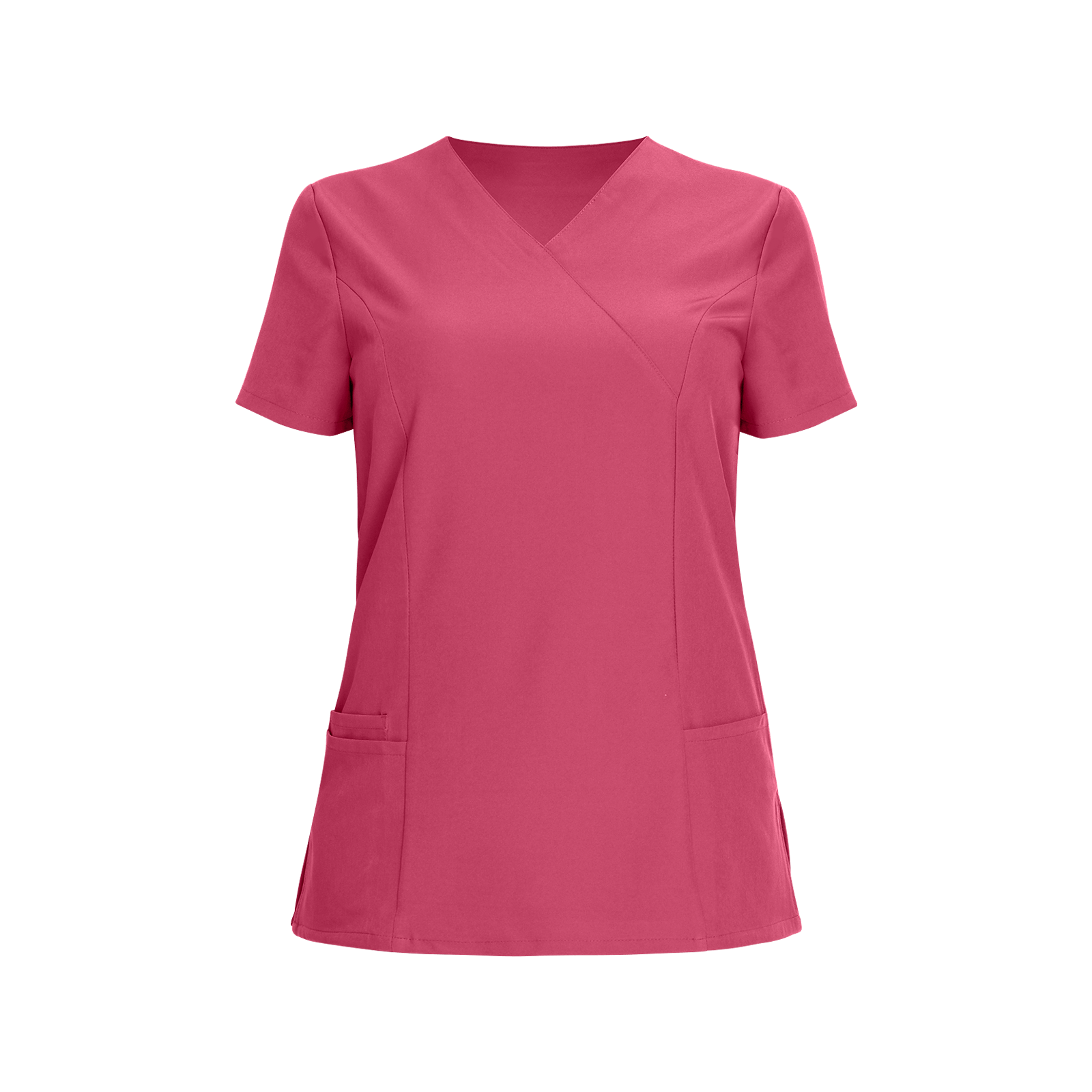 Tunică medicală de damă, fucsia, cu mânecă scurtă, flexibilă, Nobby Fuchsia