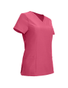 Tunică medicală de damă, fucsia, cu mânecă scurtă, flexibilă, Nobby Fuchsia