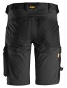 Pantaloni scurți de lucru, stretch, Snickers Workwear, AllroundWork, 6143, Black/Black