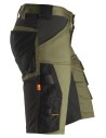 Pantaloni scurți de lucru, stretch, Snickers Workwear, AllroundWork, 6143, Khaki Green/Black