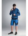 Pantaloni scurți de lucru, stretch, Snickers Workwear, AllroundWork, 6143, True Blue/Black