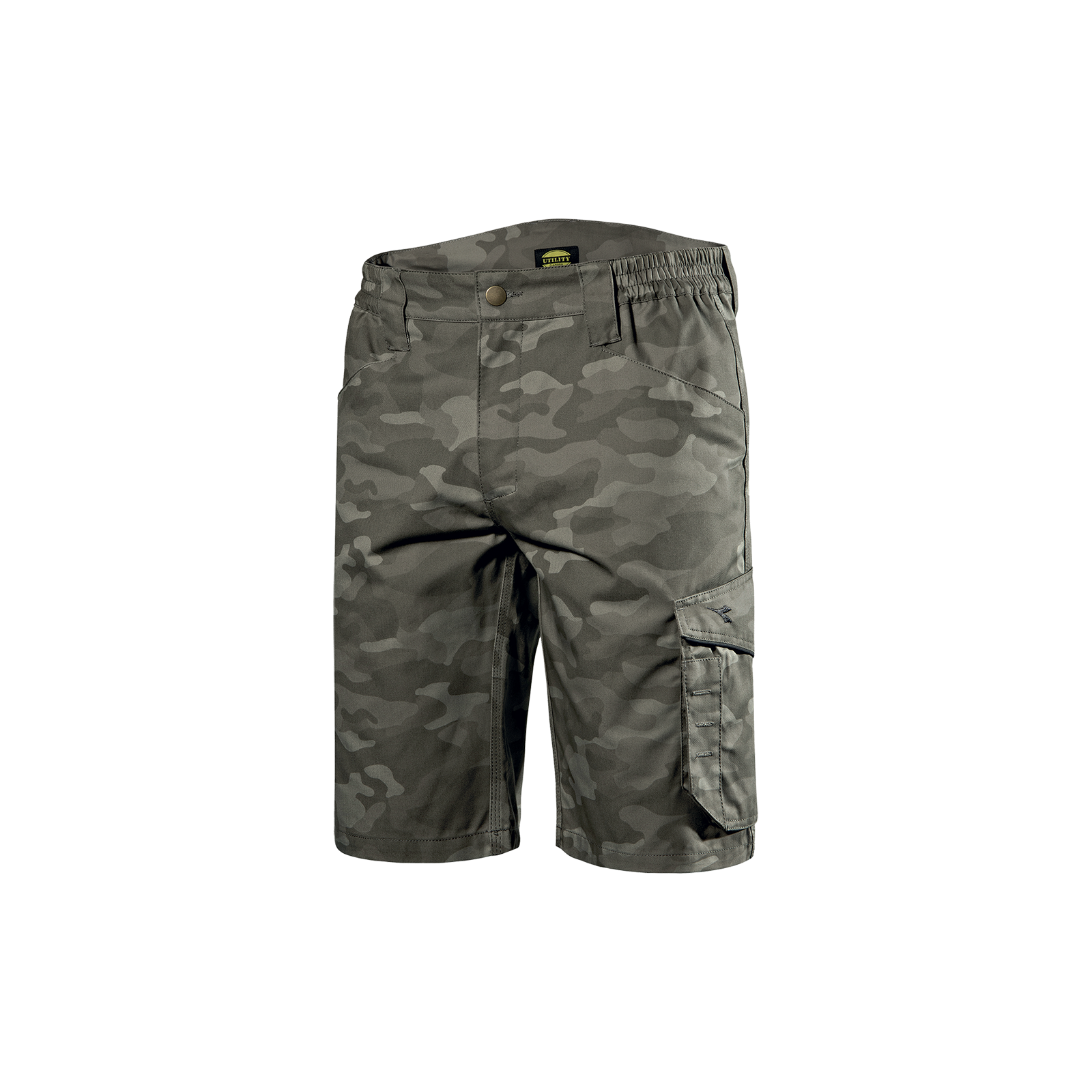 Pantaloni scurți de lucru, cu imprimeu camuflaj, Diadora Bermuda Poly Camo