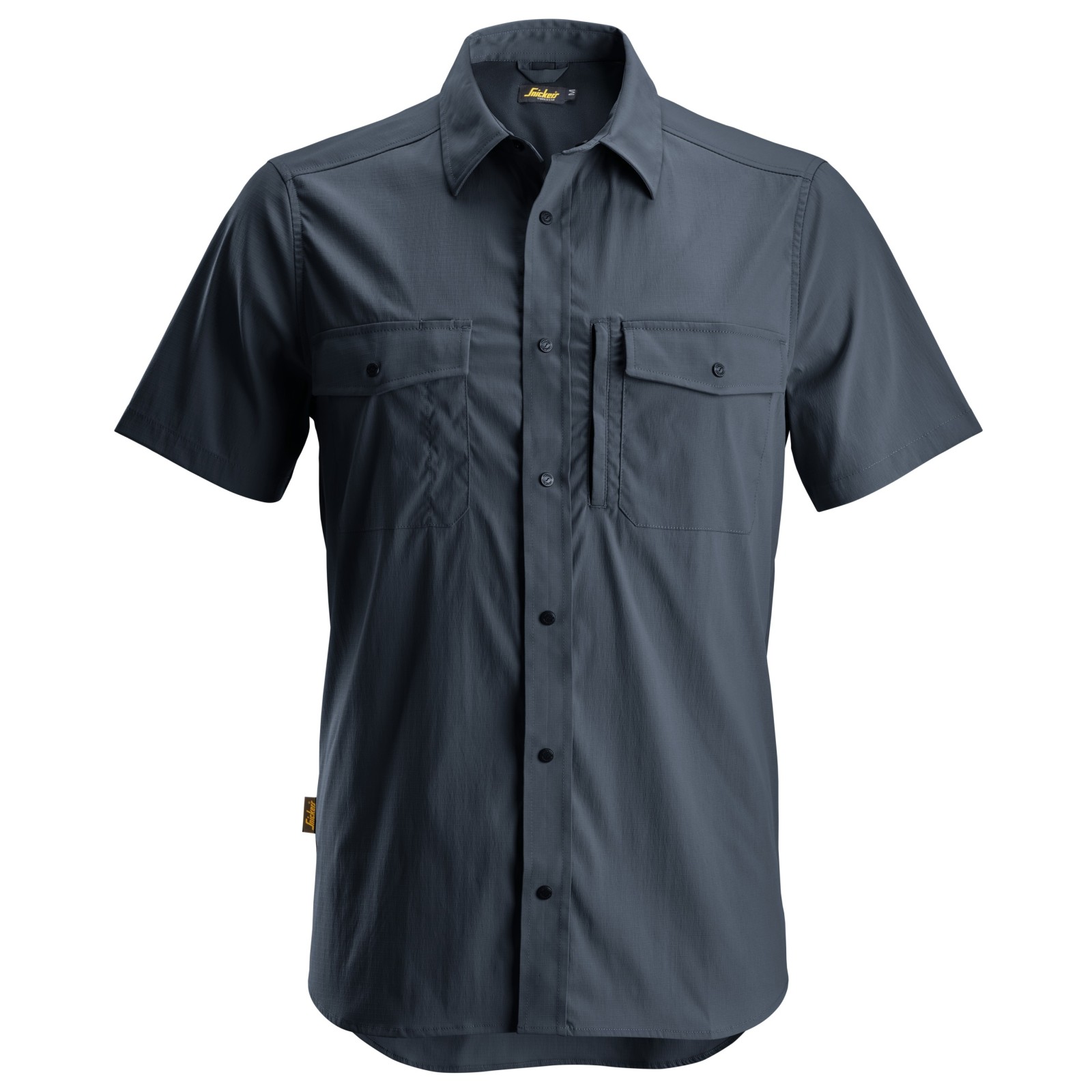 Cămașă de bărbați, mânecă scurtă, UPF 50+, Snickers Workwear, LiteWork, 8520, Navy