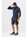 Cămașă de bărbați, mânecă scurtă, UPF 50+, Snickers Workwear, LiteWork, 8520, Navy