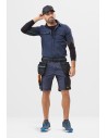 Cămașă de bărbați, mânecă scurtă, UPF 50+, Snickers Workwear, LiteWork, 8520, Navy