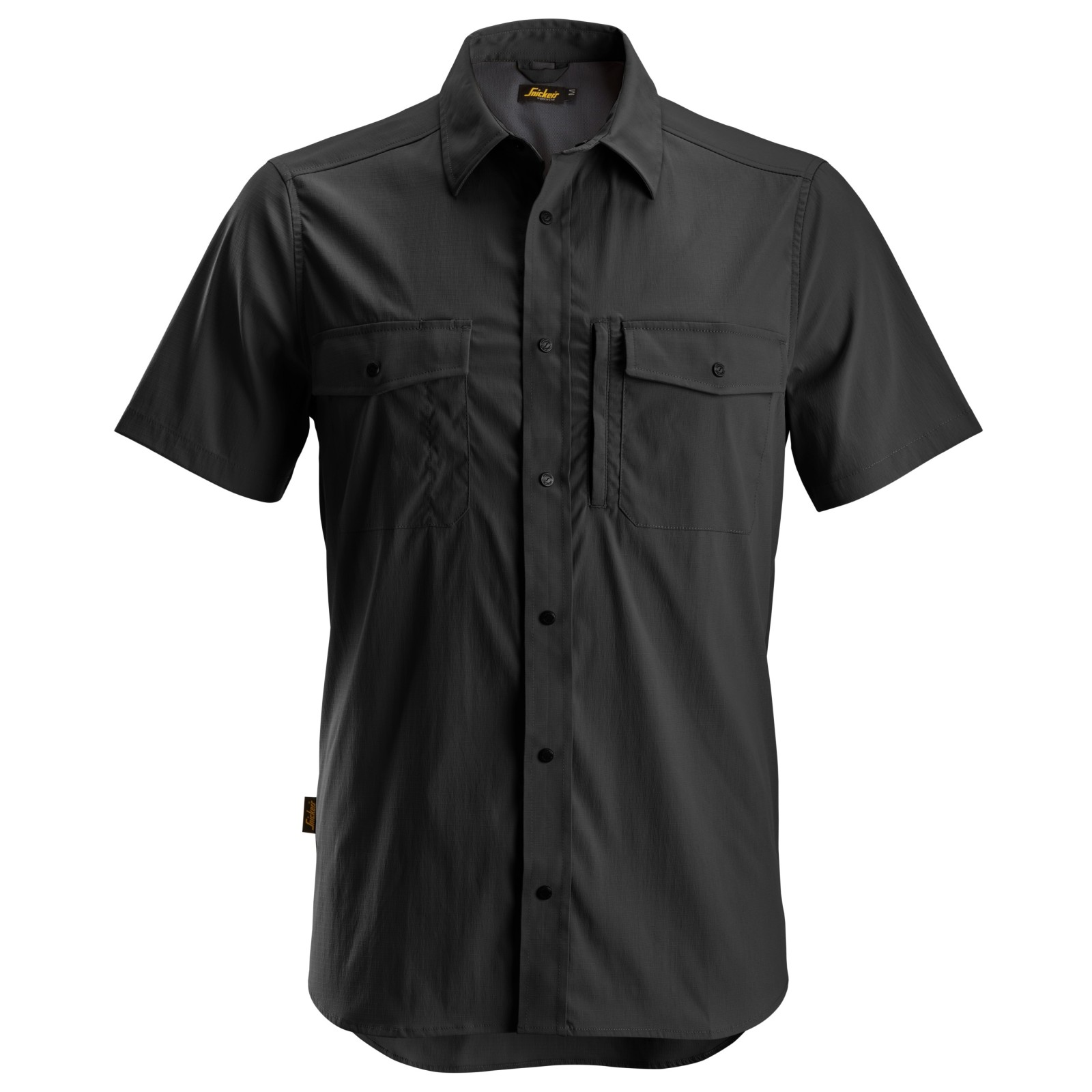 Cămașă de bărbați, mânecă scurtă, UPF 50+, Snickers Workwear, LiteWork, 8520, Black