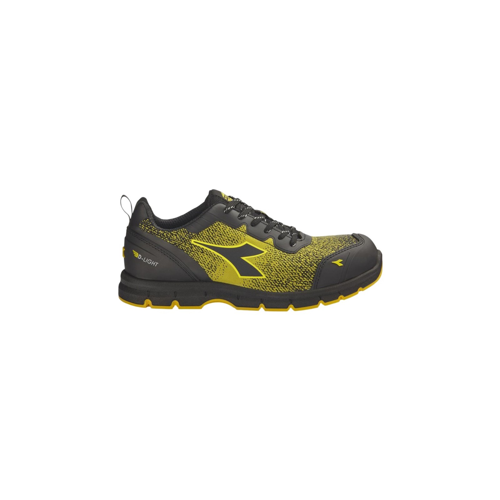 Pantofi de protecție unisex, ușori, Diadora Run Atom Evo, Yellow/Black S3S SC FO SR ESD