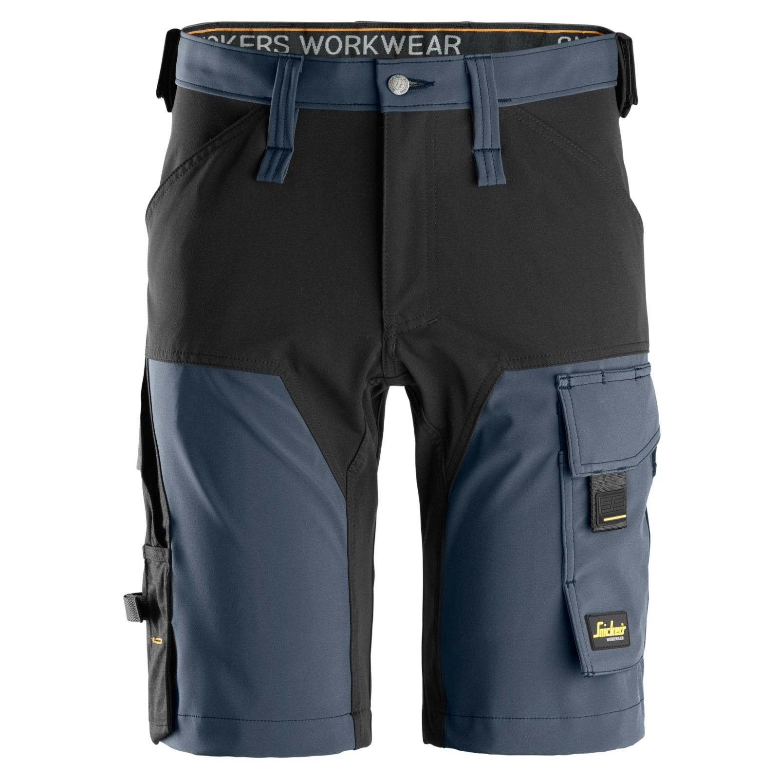 Pantaloni scurți de lucru, 4-way stretch, flexibili, Snickers Workwear, AllroundWork, 6173, Navy/Black