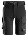 Pantaloni scurți de lucru, 4-way stretch, flexibili, Snickers Workwear, AllroundWork, 6173, Black/Black
