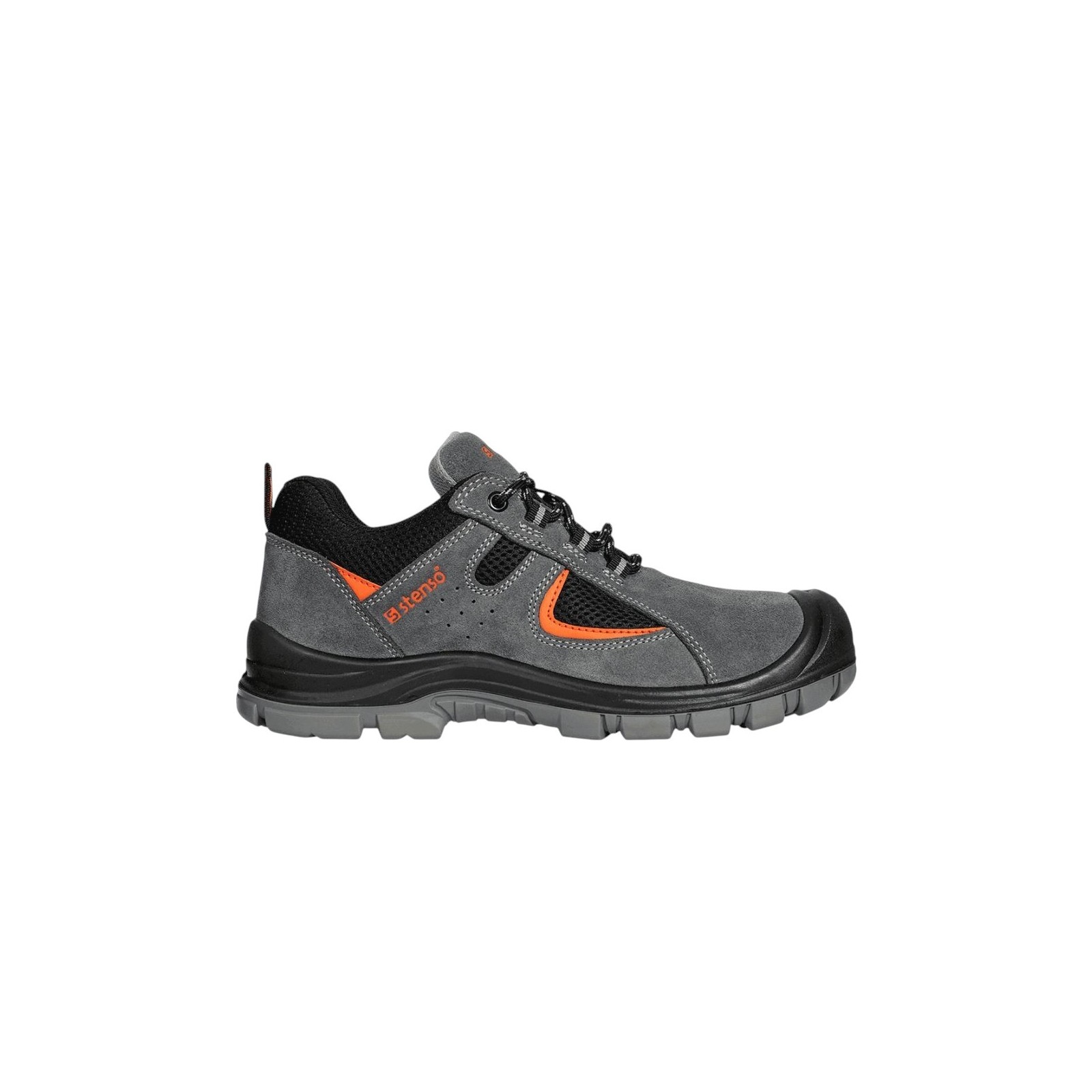 Pantofi de lucru unisex, cu bombeu, piele & material textil, Kastor Grey 2.0 Low S1
