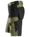 Pantaloni scurți de lucru, 4-way stretch, flexibili, Snickers Workwear, AllroundWork, 6173, Khaki Green/Black