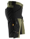Pantaloni scurți de lucru, 4-way stretch, flexibili, Snickers Workwear, AllroundWork, 6173, Khaki Green/Black