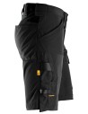 Pantaloni scurți de lucru, 4-way stretch, flexibili, Snickers Workwear, AllroundWork, 6173, Black/Black