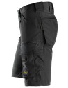 Pantaloni scurți de lucru, 4-way stretch, flexibili, Snickers Workwear, AllroundWork, 6173, Black/Black