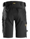 Pantaloni scurți de lucru, 4-way stretch, flexibili, Snickers Workwear, AllroundWork, 6173, Black/Black