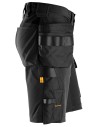 Pantaloni scurți de lucru, 4-way stretch, cu buzunare holster, Snickers Workwear, AllroundWork, 6175, Black/Black