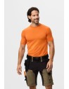 Pantaloni scurți de lucru, 4-way stretch, cu buzunare holster, Snickers Workwear, AllroundWork, 6175, Green khaki/Black