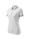 Tricou polo de damă Urban, 65% bumbac & 35% poliester, 200 g/mp - alb