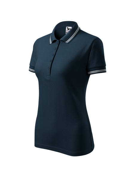 Tricou polo de damă Urban, 65% bumbac & 35% poliester, 200 g/mp - albastru marin