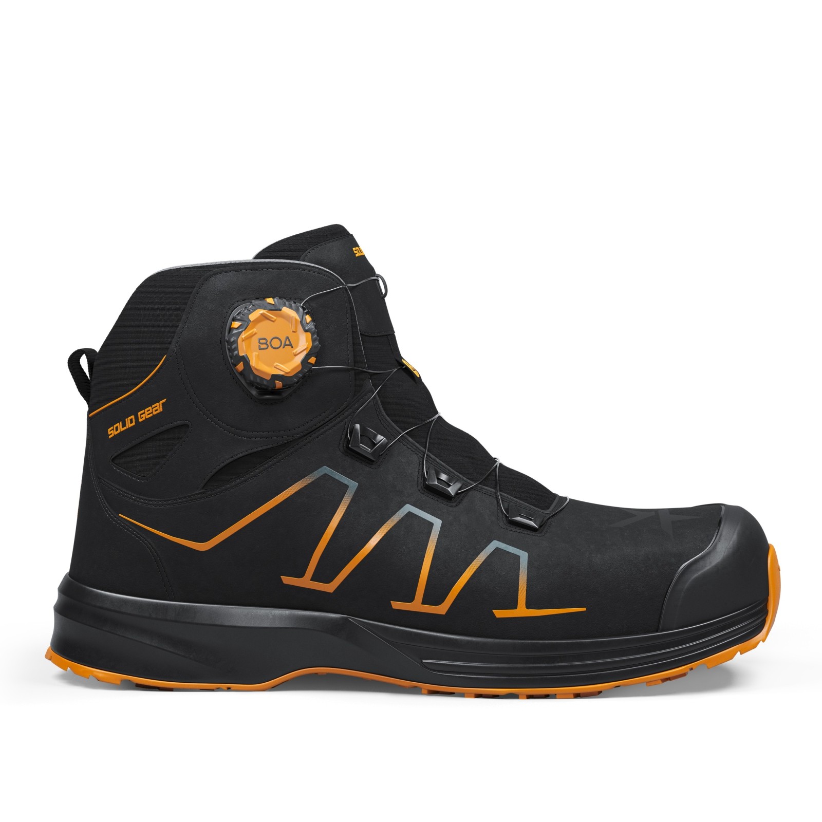Bocanci de protecție unisex, ușori, cu închidere BOA și talpă antiderapantă, Solid Gear Reckon, S3, SRC, HRO, ESD