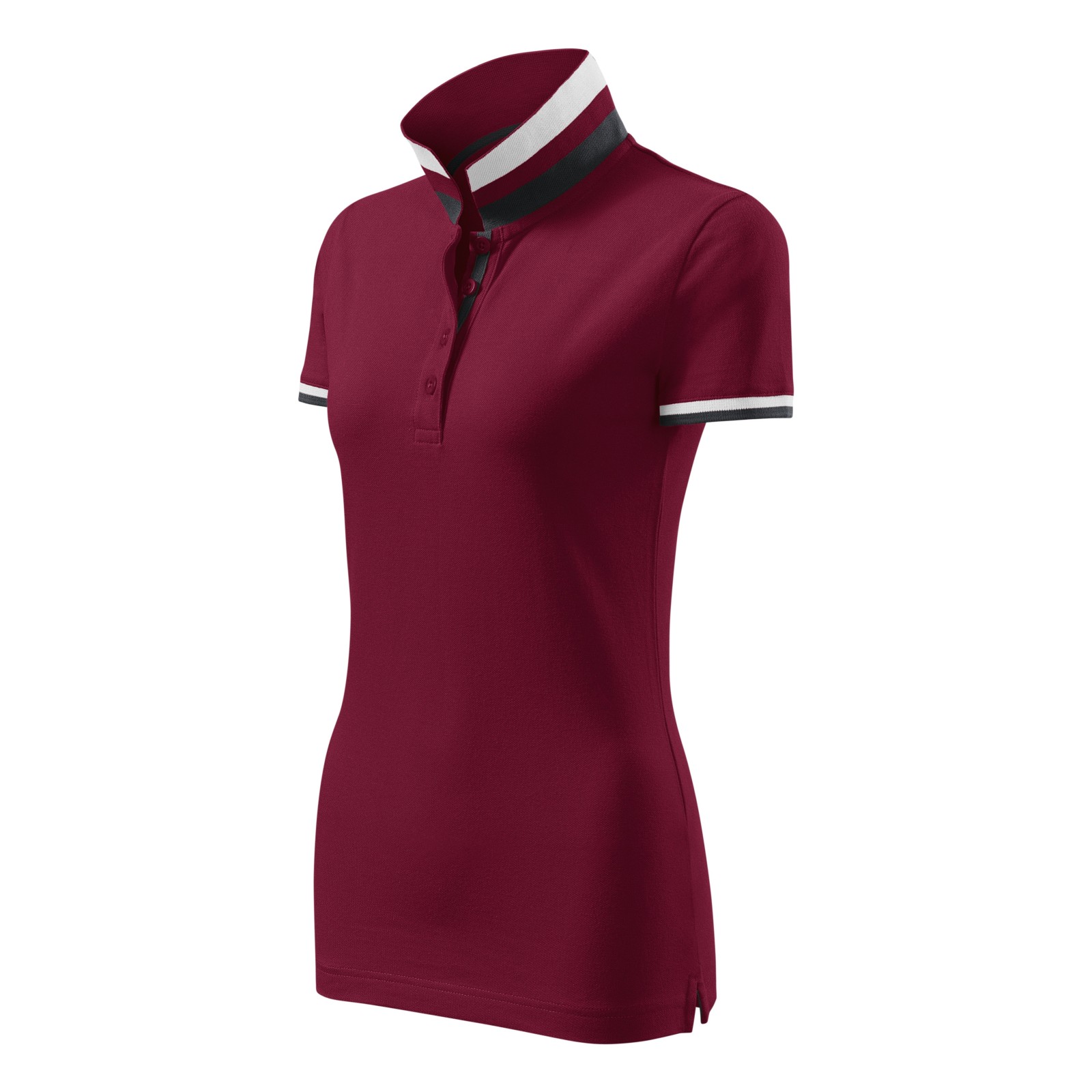 Tricou polo de damă Collar Up, 100% bumbac, 215 g/mp