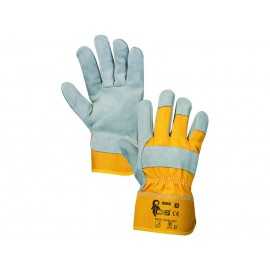Mănuși de protecție din piele cu manșetă din cauciuc DINGO, 0002-07