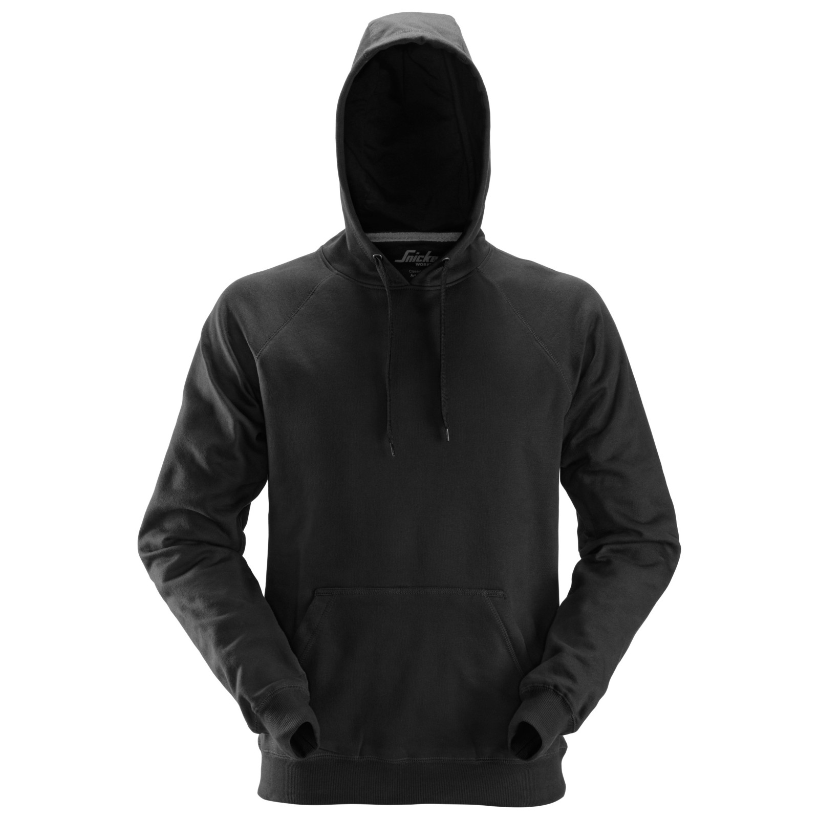 Hanorac cu glugă, din bumbac și poliester reciclat, Snickers Workwear, 2800, Black