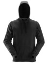 Hanorac cu glugă, din bumbac și poliester reciclat, Snickers Workwear, 2800, Black