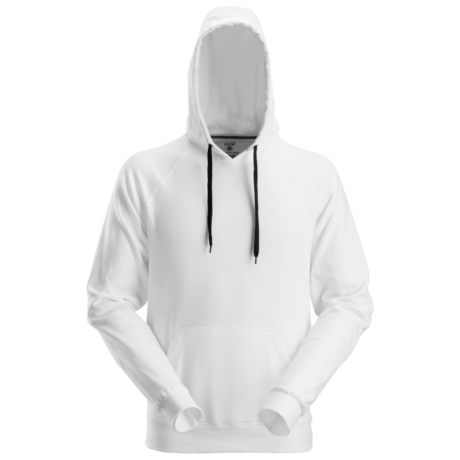 Hanorac cu glugă, din bumbac și poliester reciclat, Snickers Workwear, 2800, White