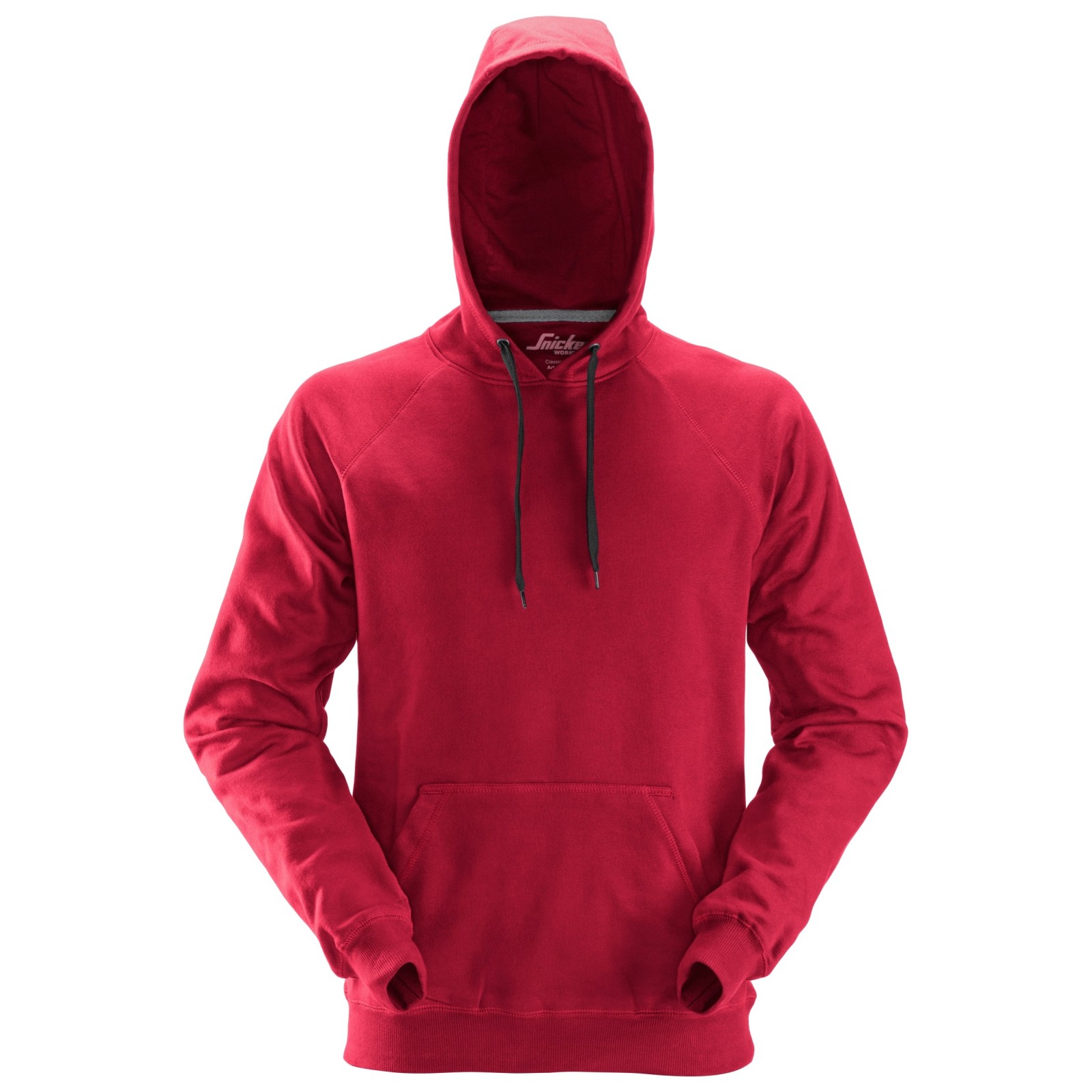 Hanorac cu glugă, din bumbac și poliester reciclat, Snickers Workwear, 2800, Chili Red