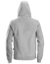 Hanorac cu glugă, din bumbac și poliester reciclat, Snickers Workwear, 2800, Grey