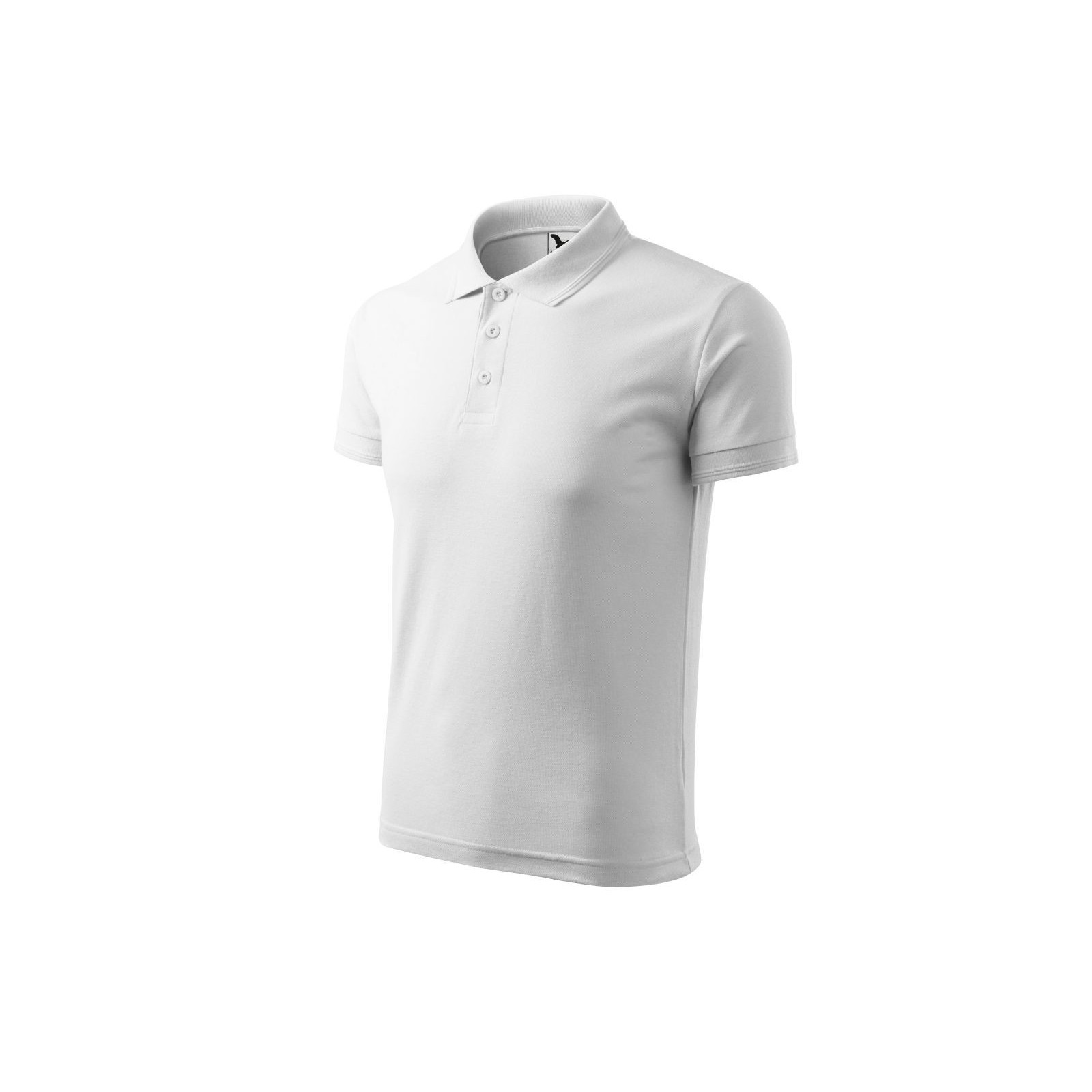 Tricou de bărbați Pique Polo, bumbac 65%, 200 g/mp Alb