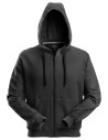 Hanorac cu glugă & fermoar, pentru bărbați, bumbac & poliester, Snickers Workwear, 2801, Black
