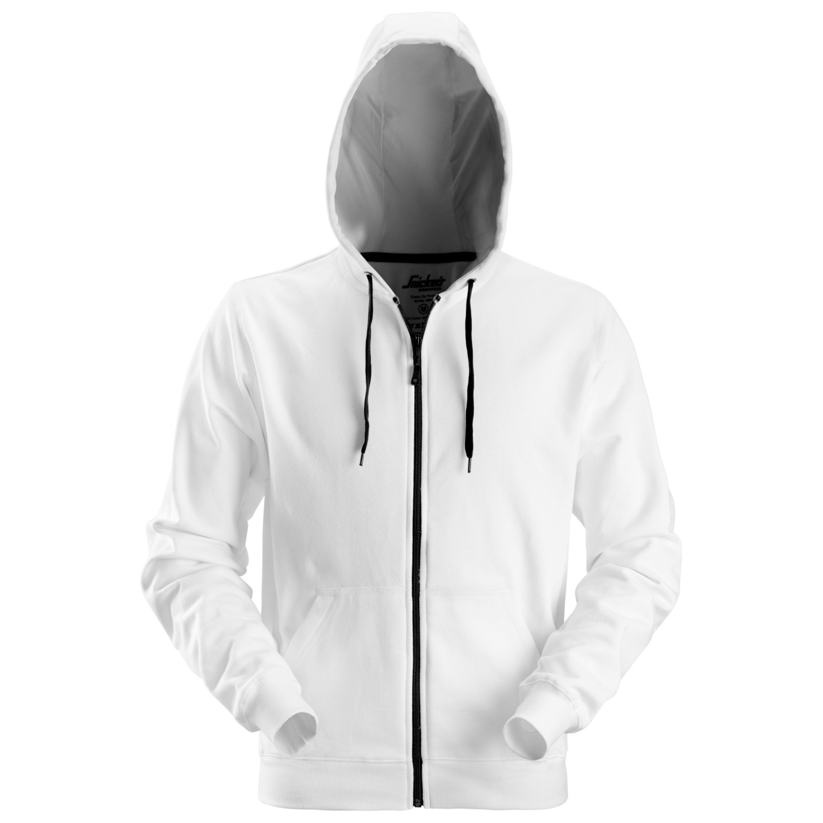 Hanorac cu glugă & fermoar, pentru bărbați, bumbac & poliester, Snickers Workwear, 2801, White