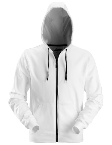 Hanorac cu glugă & fermoar, pentru bărbați, bumbac & poliester, Snickers Workwear, 2801, White