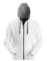 Hanorac cu glugă & fermoar, pentru bărbați, bumbac & poliester, Snickers Workwear, 2801, White