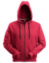Hanorac cu glugă & fermoar, pentru bărbați, bumbac & poliester, Snickers Workwear, 2801, Chili Red