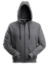 Hanorac cu glugă & fermoar, pentru bărbați, bumbac & poliester, Snickers Workwear, 2801, Steel Grey