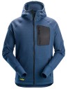 Hanorac cu glugă, din fleece, Snickers Workwear, FlexiWork, 8041, Deep Blue/Black
