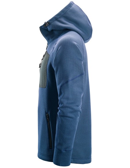 Hanorac cu gluga, din fleece, Snickers Workwear, 8041, Deep Blue/Black