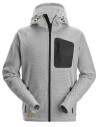 Hanorac cu glugă, din fleece, Snickers Workwear, FlexiWork, 8041, White/Black