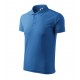 Tricou de bărbați Pique Polo, bumbac 65%, 200 g/mp Albastru Azuriu