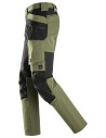 Pantaloni de lucru 4-way stretch, cu buzunare holster, Snickers Workwear, AW, 6218, Khaki Green/Black