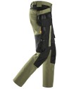 Pantaloni de lucru 4-way stretch, cu buzunare holster, Snickers Workwear, AW, 6218, Khaki Green/Black
