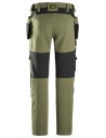 Pantaloni de lucru 4-way stretch, cu buzunare holster, Snickers Workwear, AW, 6218, Khaki Green/Black