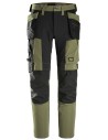 Pantaloni de lucru 4-way stretch, cu buzunare holster, Snickers Workwear, AW, 6218, Khaki Green/Black
