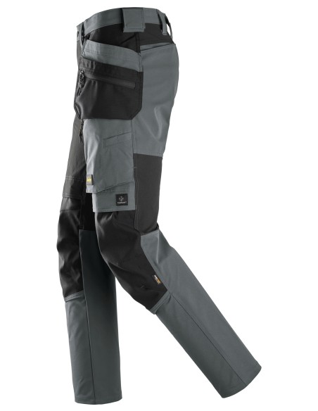 Pantaloni de lucru 4-way stretch, cu buzunare holster, Snickers Workwear, AW, 6218, Steel Grey/Black