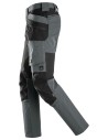 Pantaloni de lucru 4-way stretch, cu buzunare holster, Snickers Workwear, AW, 6218, Steel Grey/Black